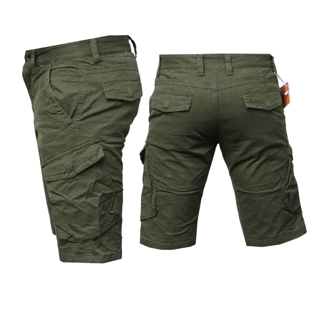 Men's Casual Cargo Shorts-Army Green