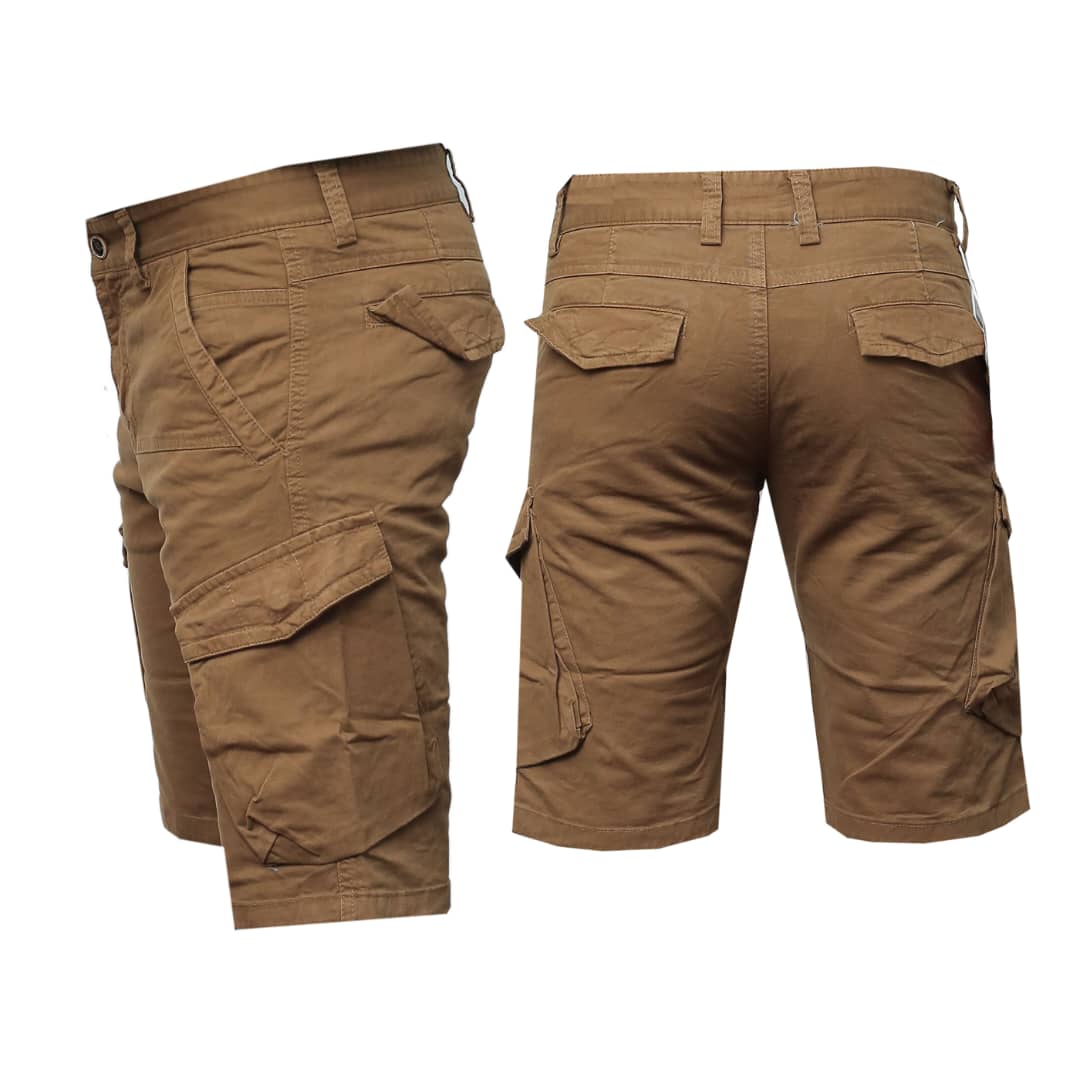 Men's Casual Cargo Shorts-Brown