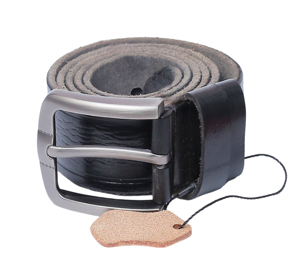 Leather Buckle Belt-Black