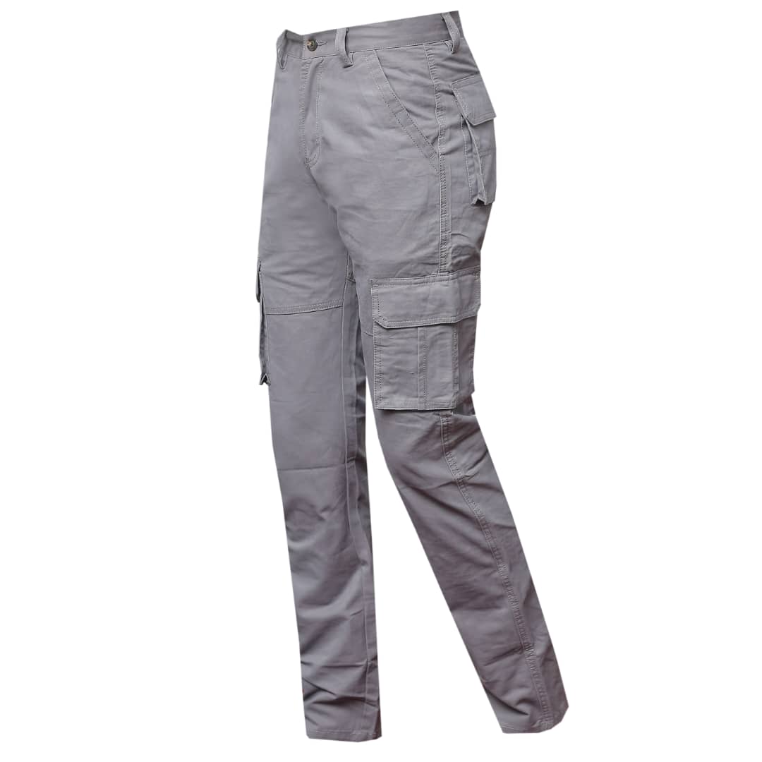 Non-Fading Jean Cargo Pant-Grey