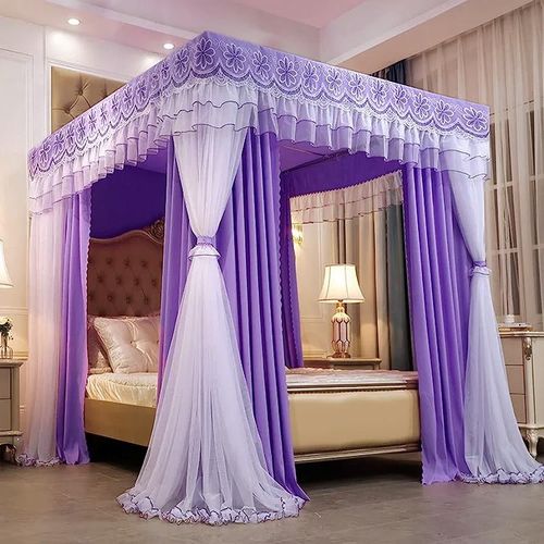 4 Stand Curtain Mosquito Net - Purple