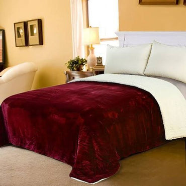 Fleece Woolen Soft Blanket-Maroon