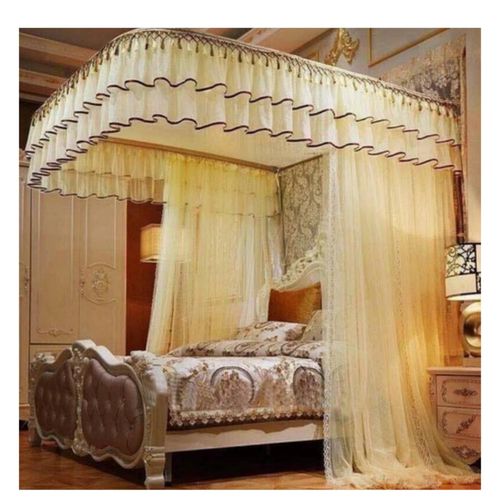 2 Stand Rail Mosquito Net- Cream
