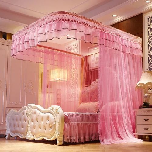 2 Stand Rail Mosquito Net-Pink