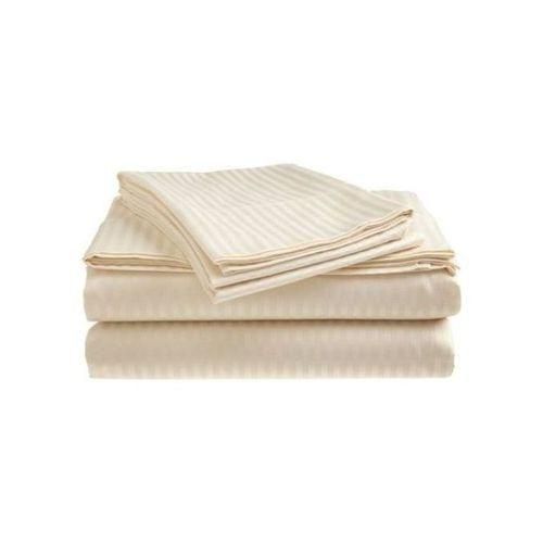 Egyptian Type Cotton Stripped Bedsheets-Beige