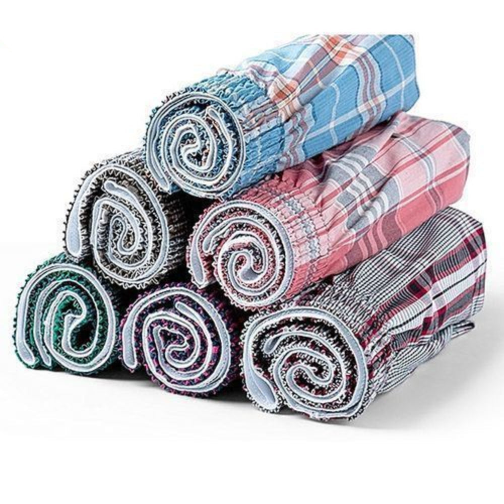 6 Pcs Of Premium Quality Checked Boxers