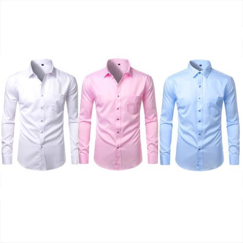 Pack Of 3 Soft Men's Quality Shirts-Multicolor