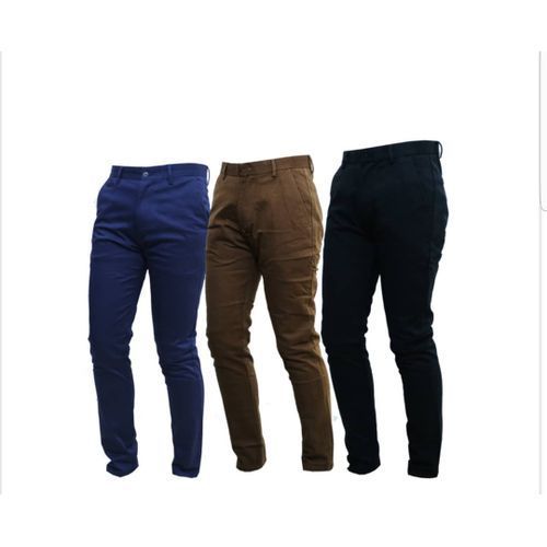 Pack Of 3 Quality Men's Khaki Trousers-Multicolor