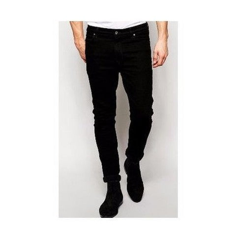 Men's Denim Jean Trousers - Charcoal Black.
