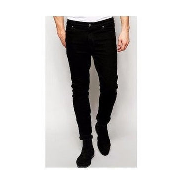 Men's Denim Jean Trousers - Charcoal Black.