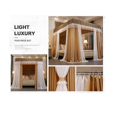 4 Stand Curtain Mosquito Net - Gold