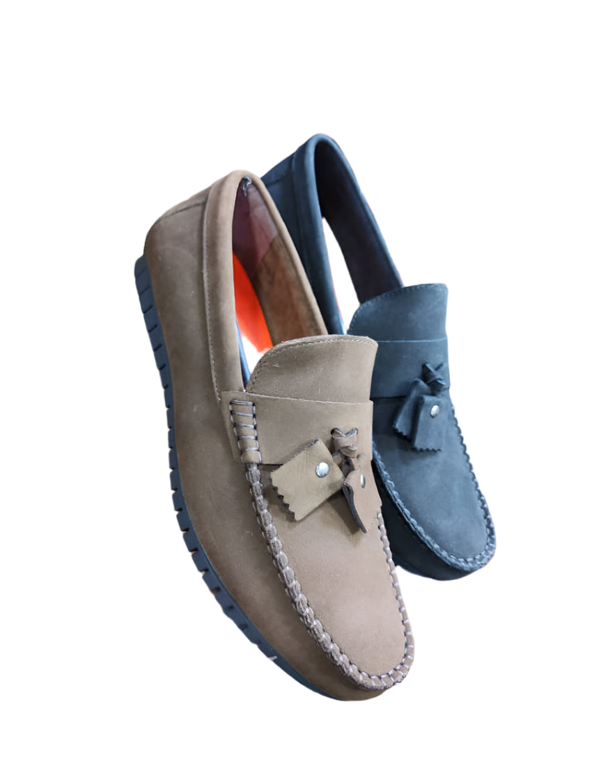 Men's Designer Leather Shoes-Brown