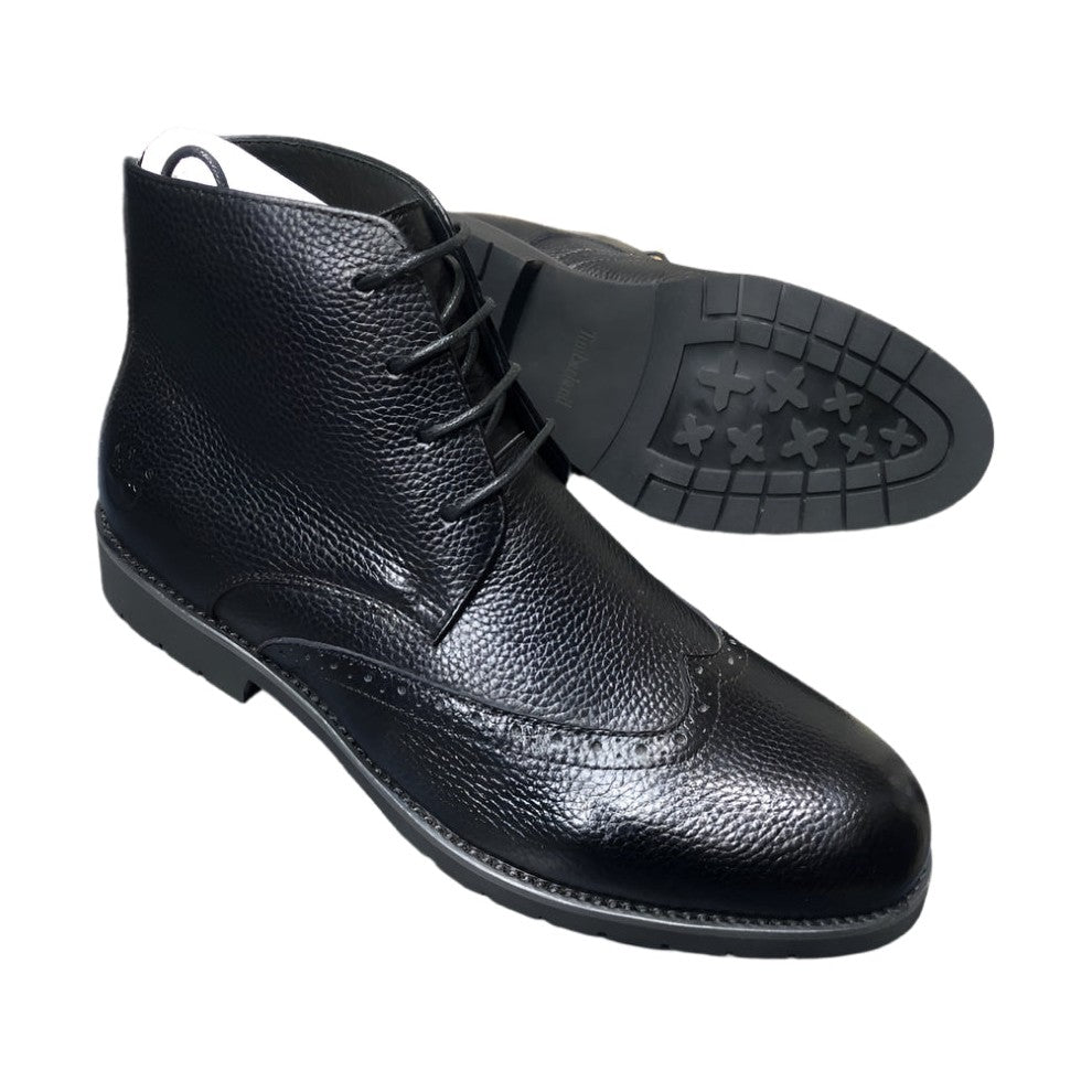 Quality Premium Leather Boots For Men-Black