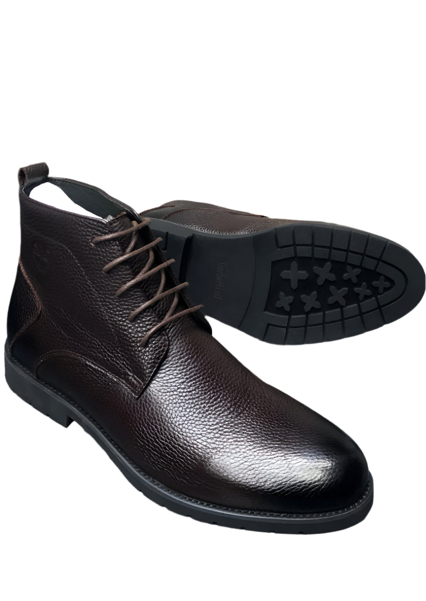 Premium Quality Leather Boot For Men-Coffee Brown