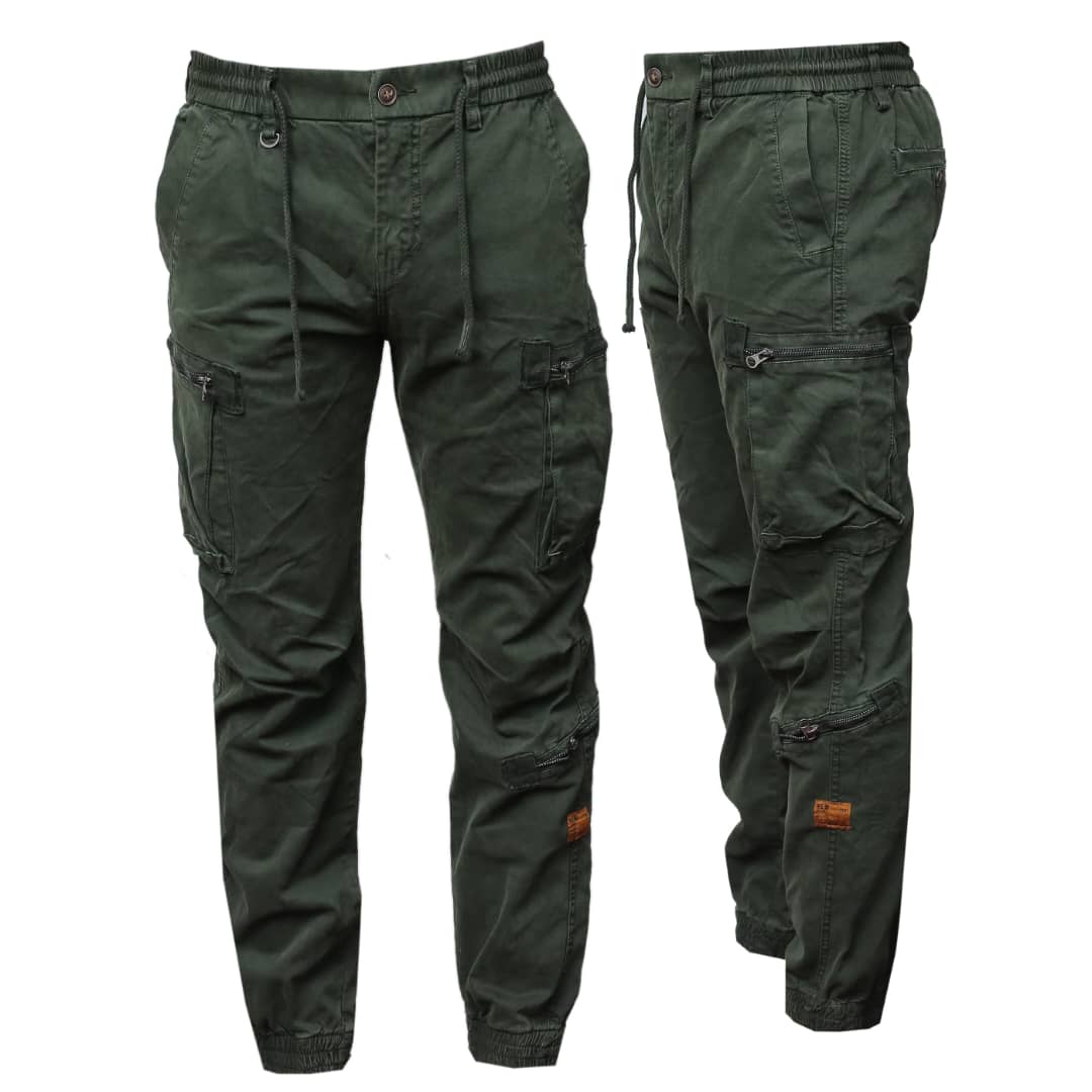 Men's Casual Cargo Pants-Army Green