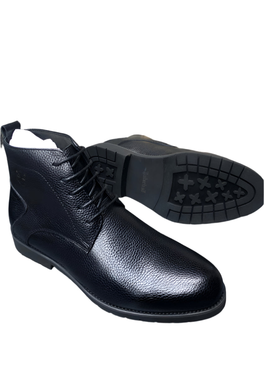 Premium Quality Leather Boot For Men-Black
