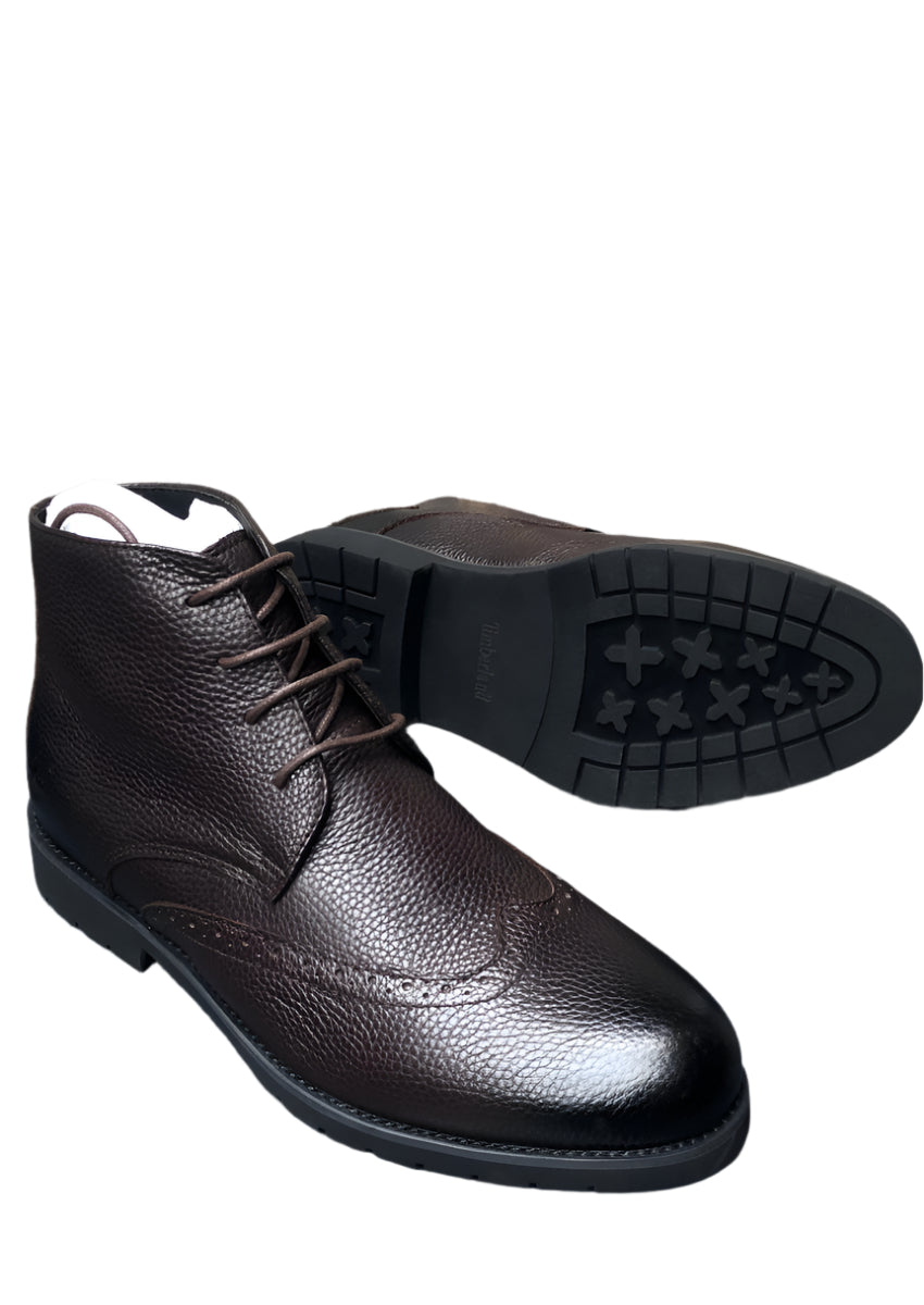 Quality Premium Leather Boots For Men-Coffee Brown