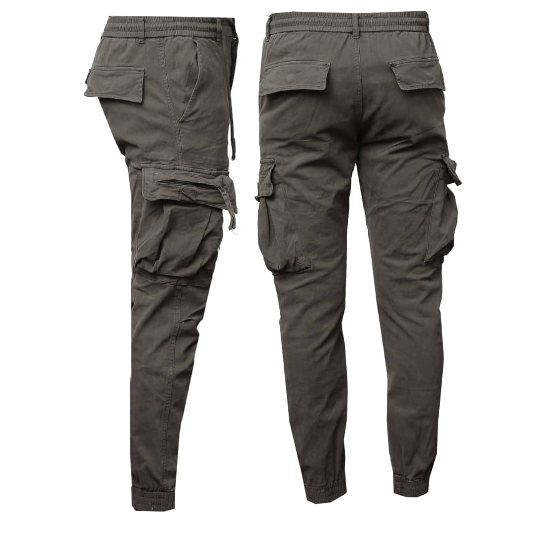Men's Casual Cargo Pants-Gray