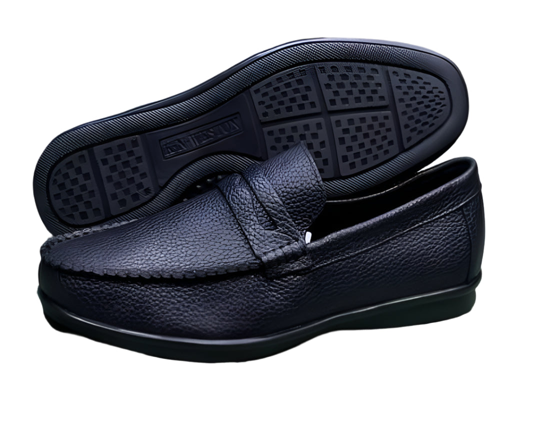 Men's Genuine Leather Shoes-Black