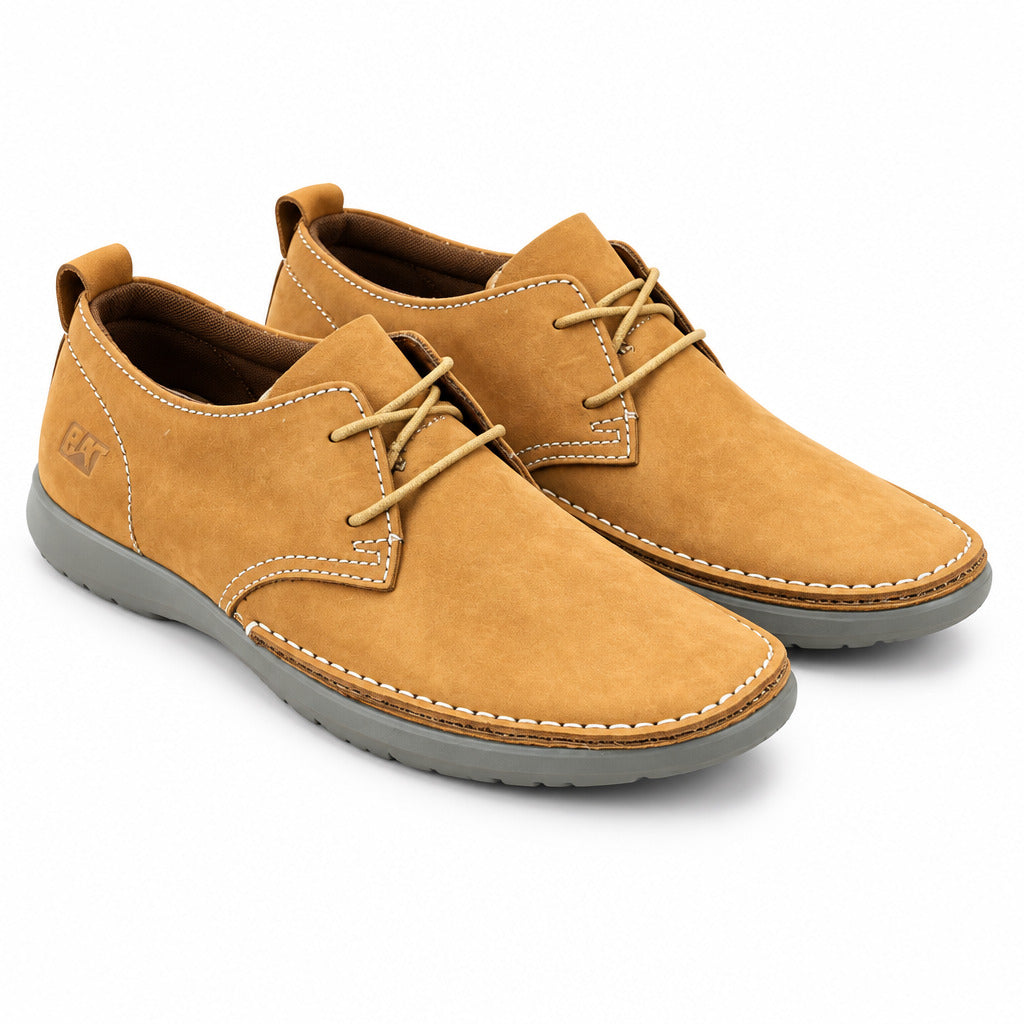 Quality Lace up Leather Shoes-Brown