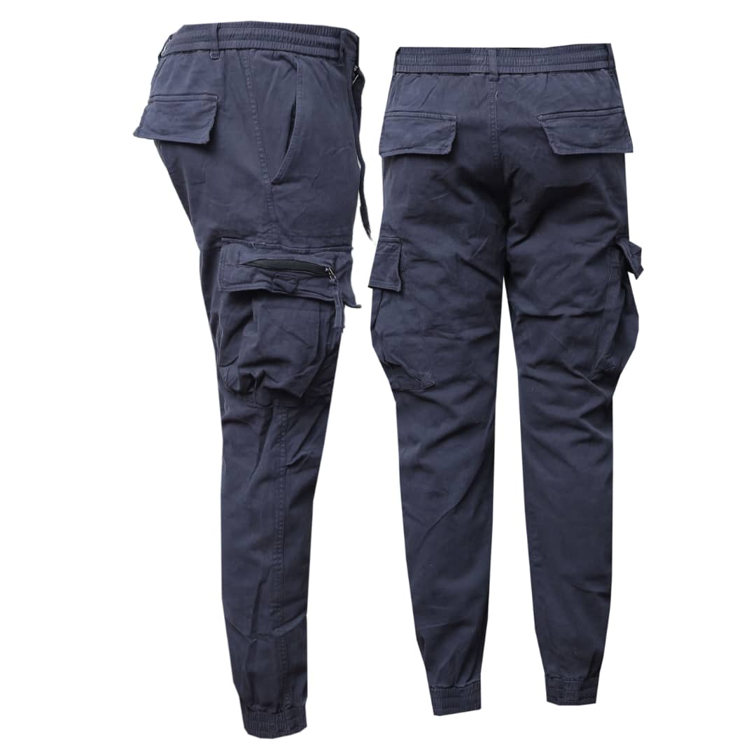 Men's Casual Cargo Pants-Navy Blue