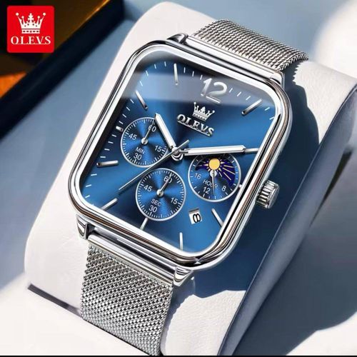Unisex Digital OLEVS Watch-Silver