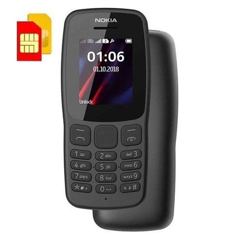 Nokia 106 Dual Sim – FM Radio – Torch Light -Black(1 YR WRTY)