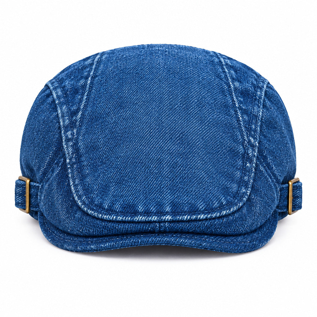 Modern Classic Denim Kangaroo Cap-Blue