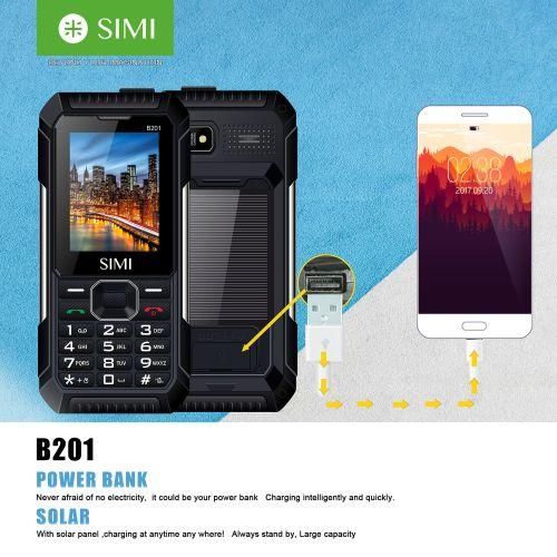 SIMI B201 2.4inch Feature Phone Solar Charging 4000mAh.