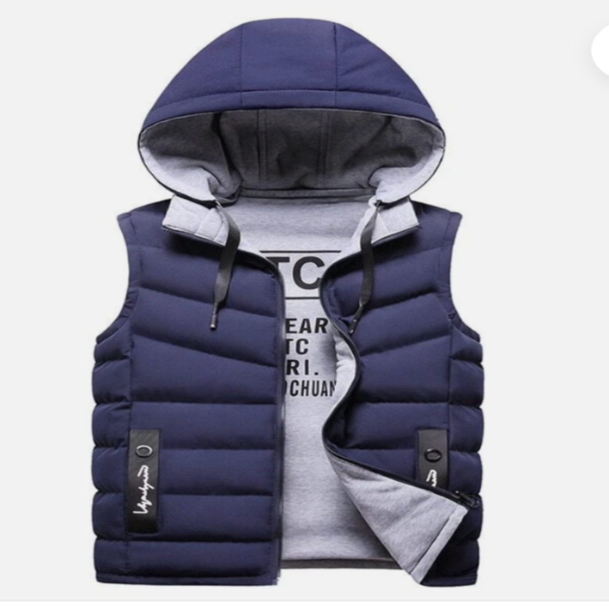 Unisex Puffer Jacket-Navy Blue