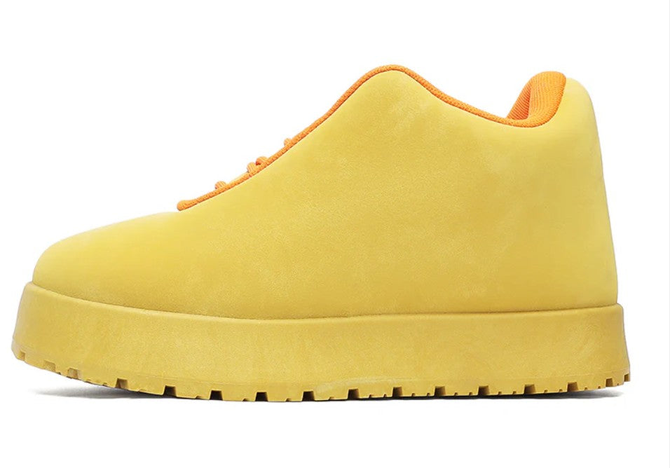 Casual Round Toe Winter Shoes-Yellow