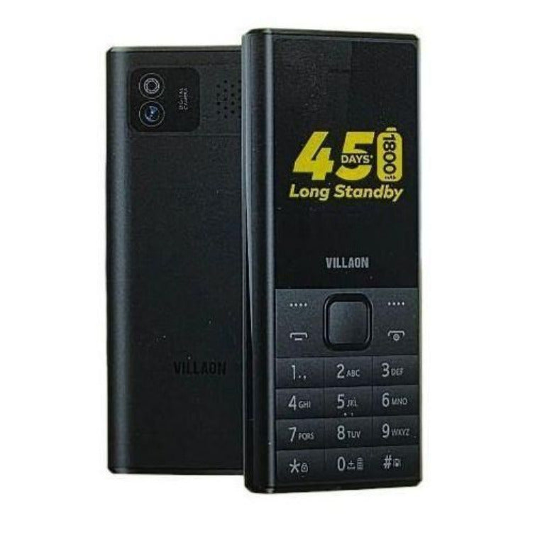 VILLAON V201, 1.77" Inch Display, Type C, FM Radio, Bright Torch, Camera, 1800mAh, Tripple SIM - Black