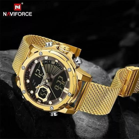 Naviforce Men's watch-Gold.