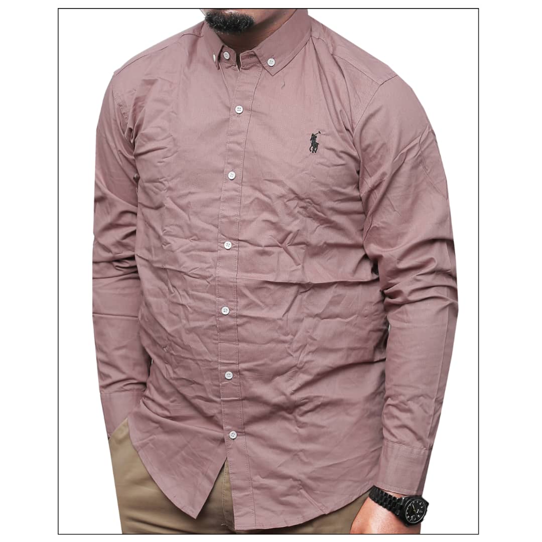 Cotton Long Sleveed Polo Shirt