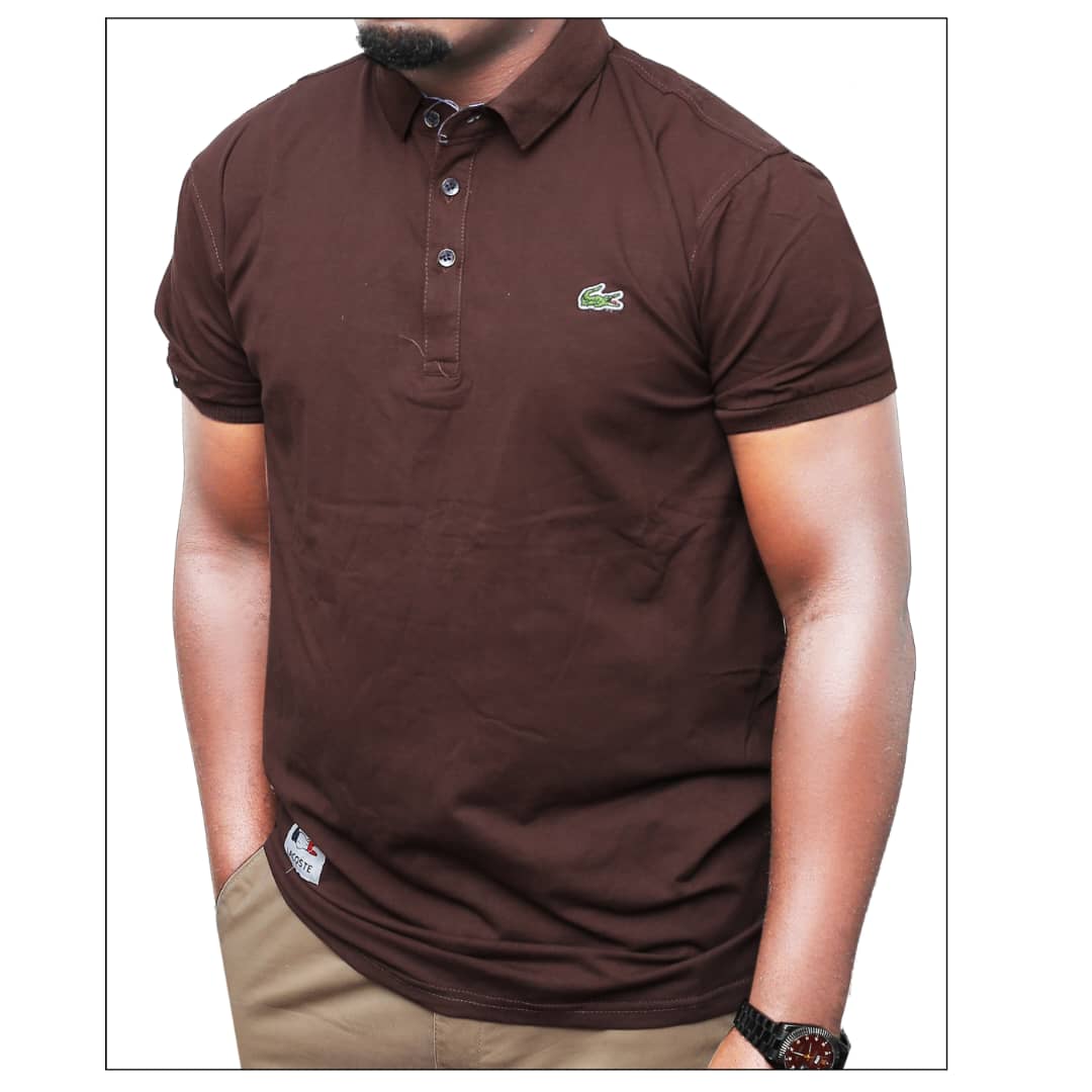 Men's Cotton Tshirt-Coffee Brown