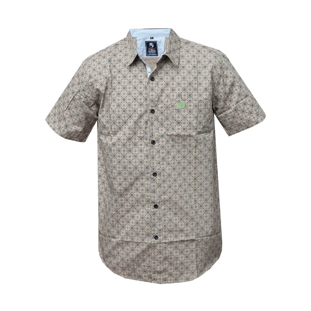 Men's Floral Shirt-Beige