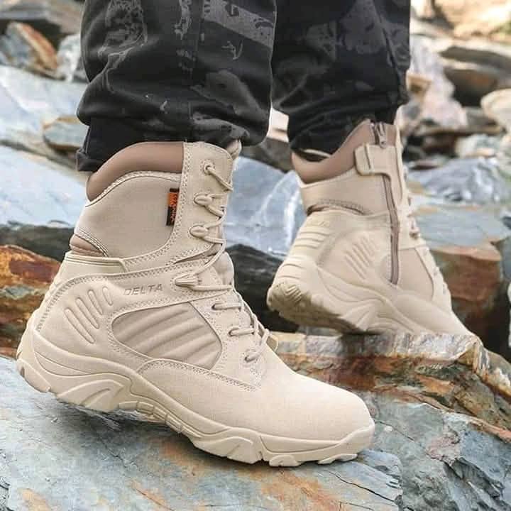 Tactical Desert Boots-Cream