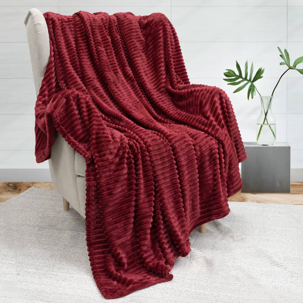 Fleece Blanket-Maroon