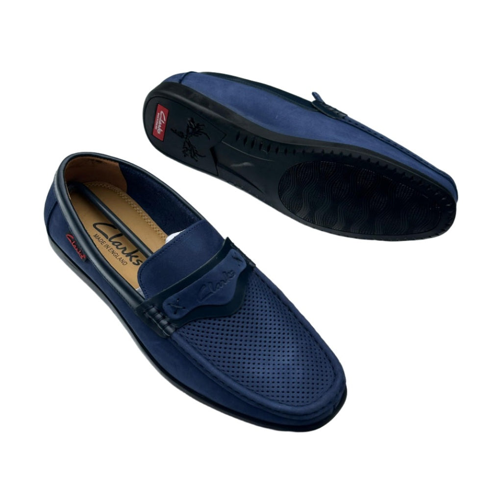 Modern Classic Leather Shoes For Men-Blue