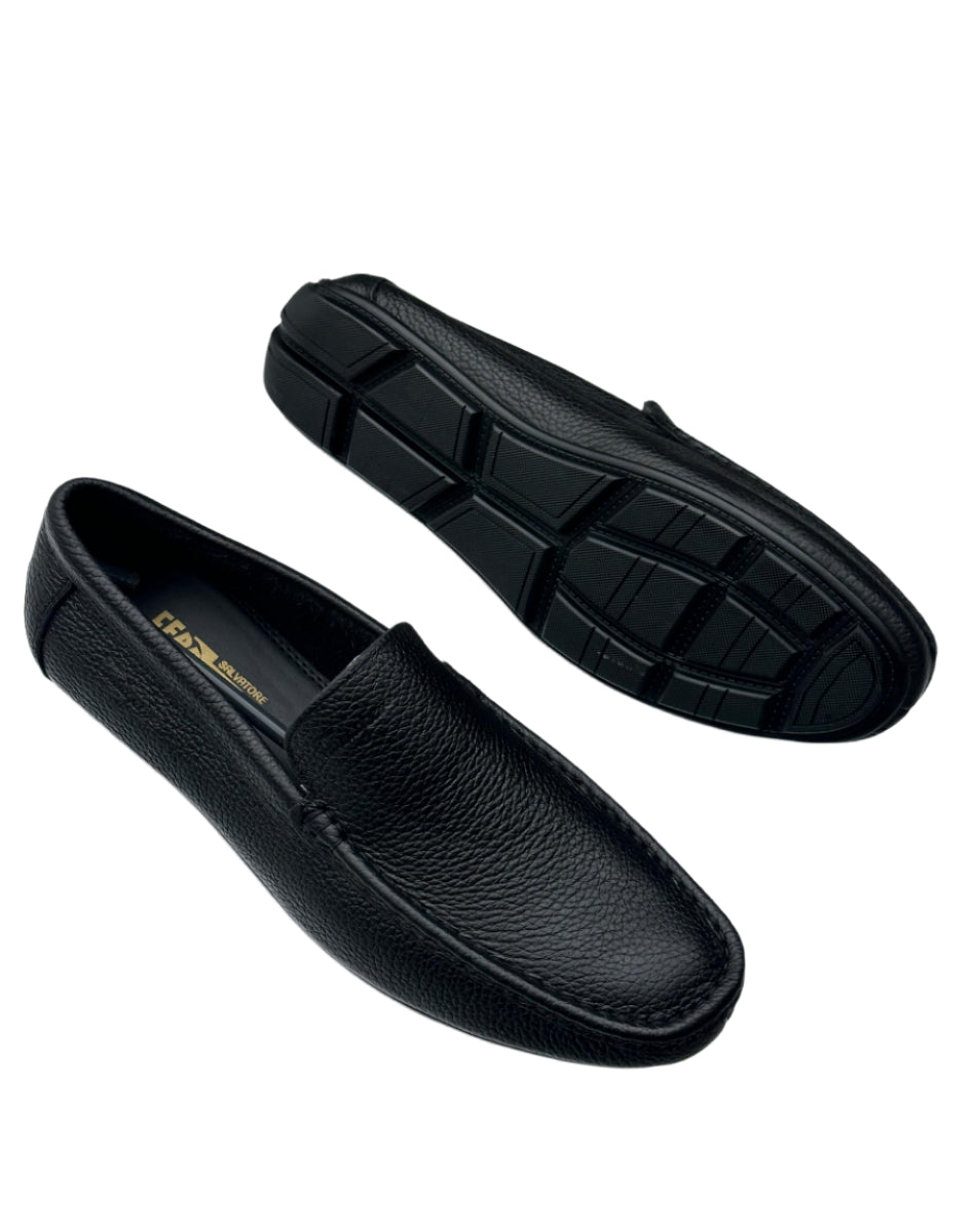 Modern Classic Leather Moccasin-Black
