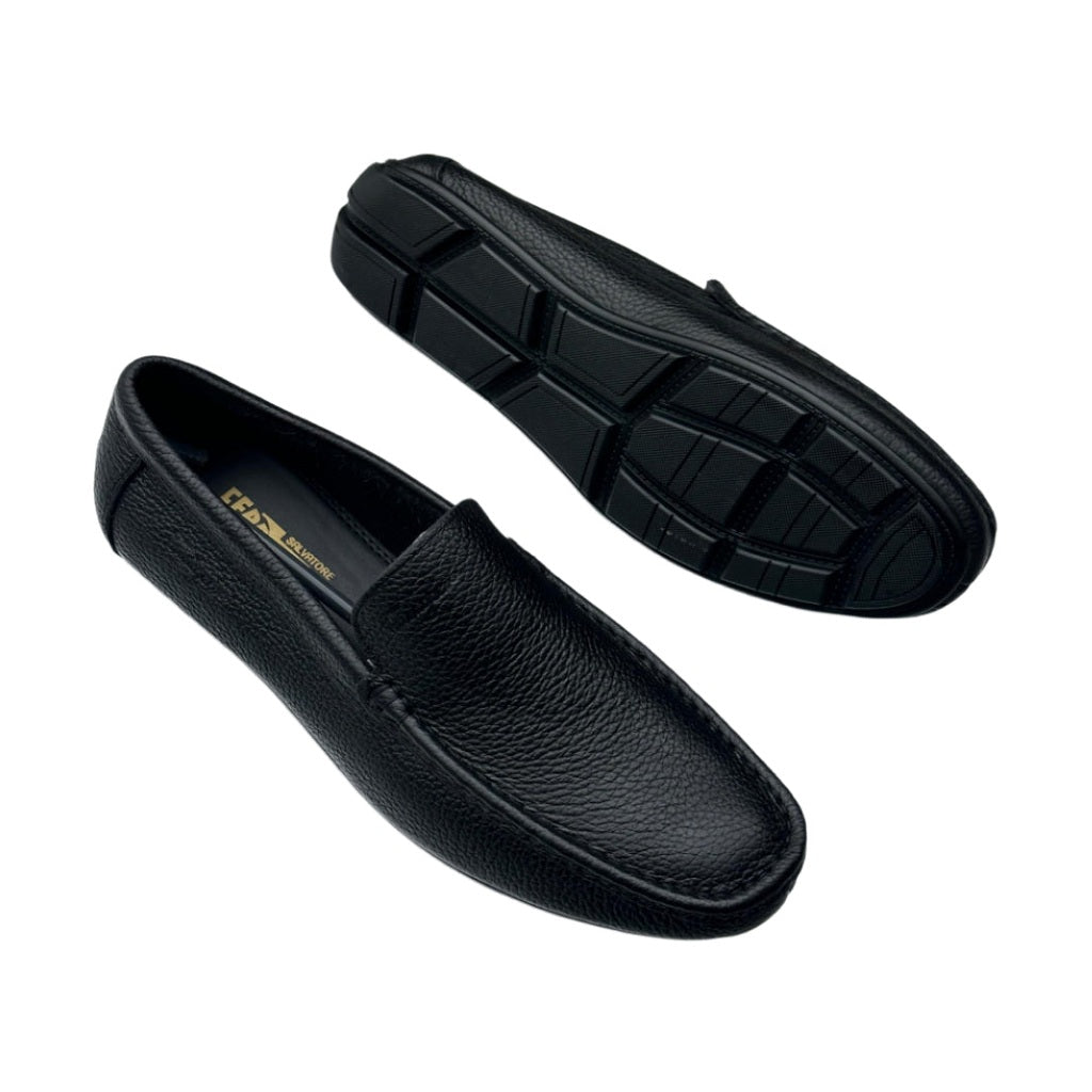 Modern Classic Leather Moccasin-Black