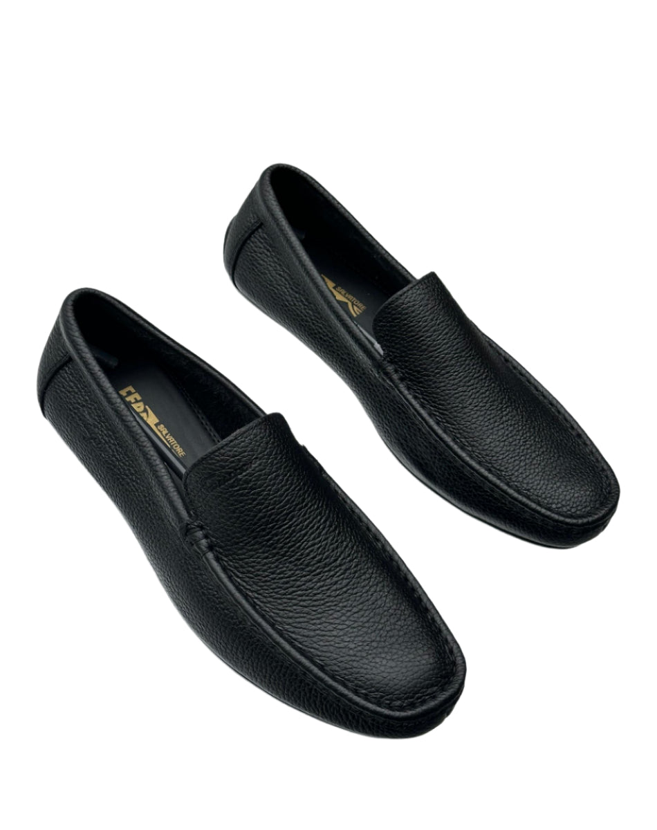Classic Designer Leather Moccasin-Black