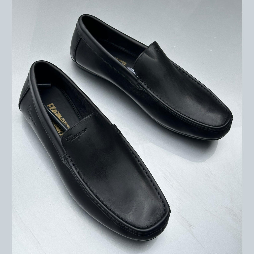 New Classic Leather Moccasin For Men-Black