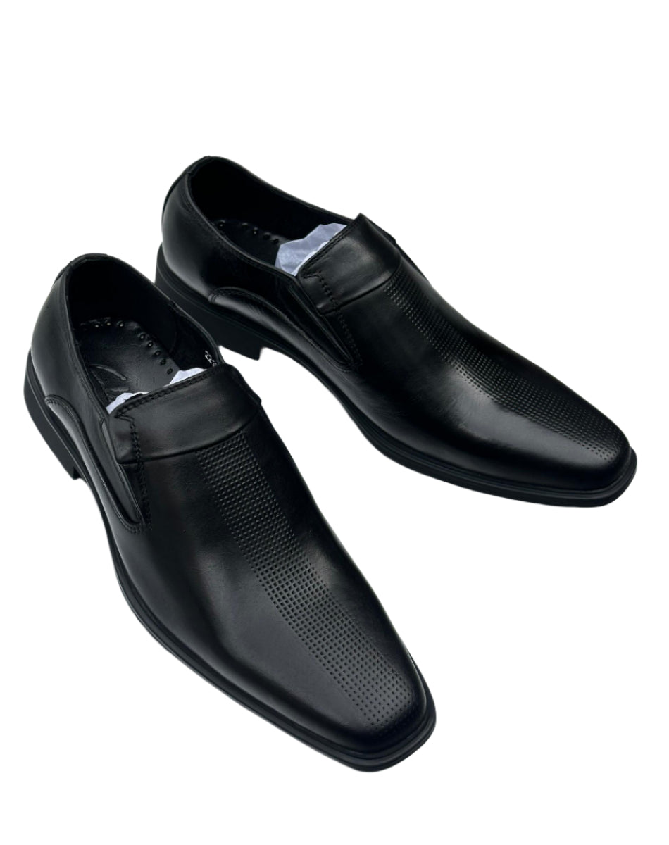Modern New Leather Shoes For Men-Black