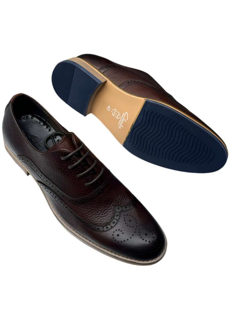 Classic Leather Gentle Shoes For Men-Brown