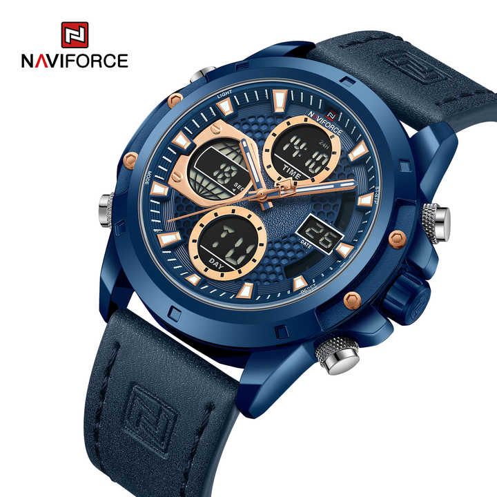 Men's Designer Naviforce Watch-Blue