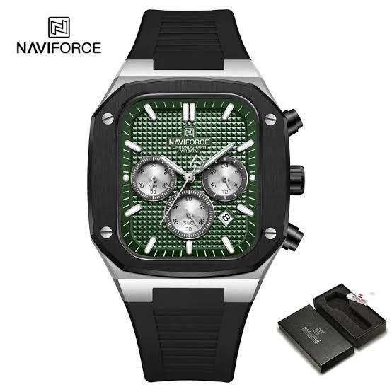 Modern Designer Naviforce Watch-Black