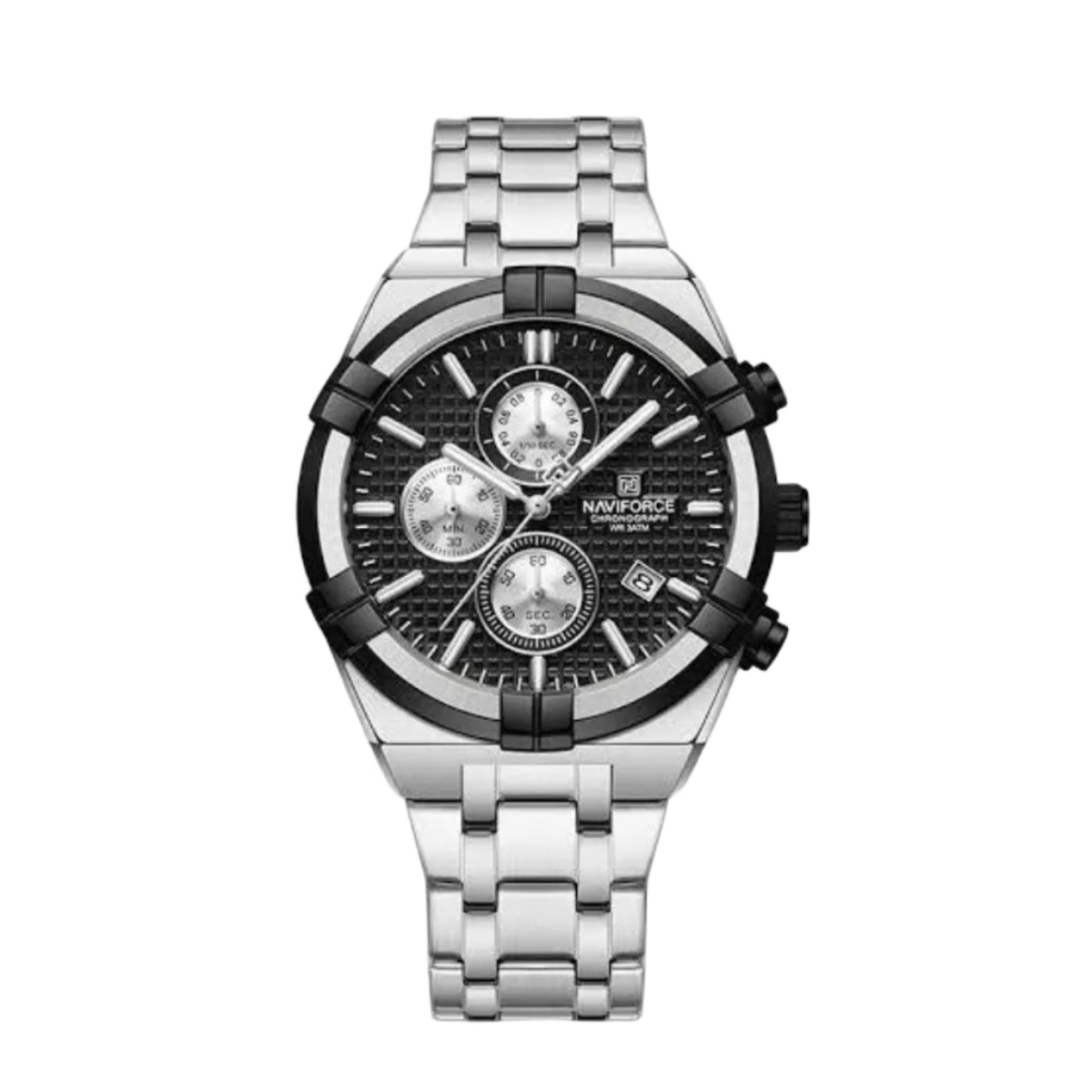 Modern Classic Naviforce Watch For Men - Silver
