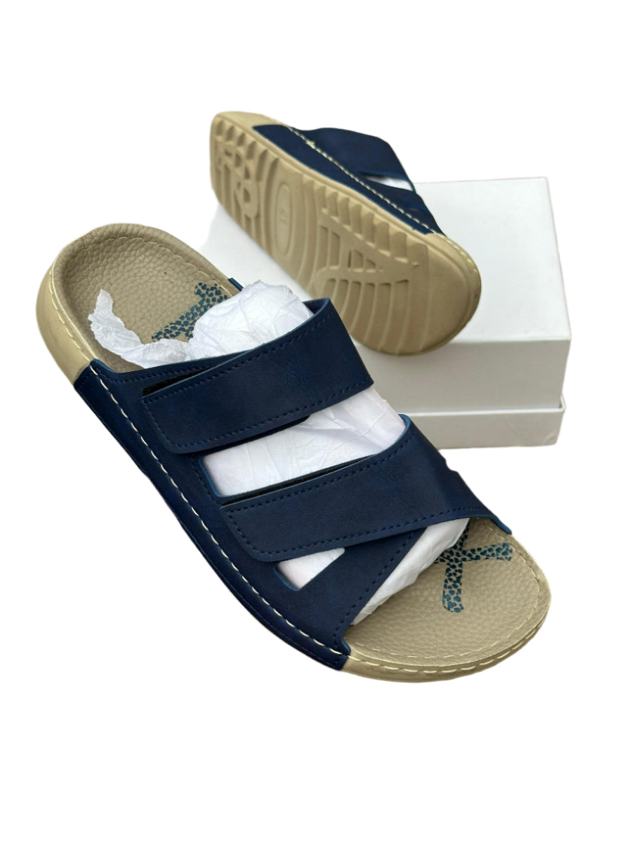 Quality Designer Open Shoes-Navy Blue