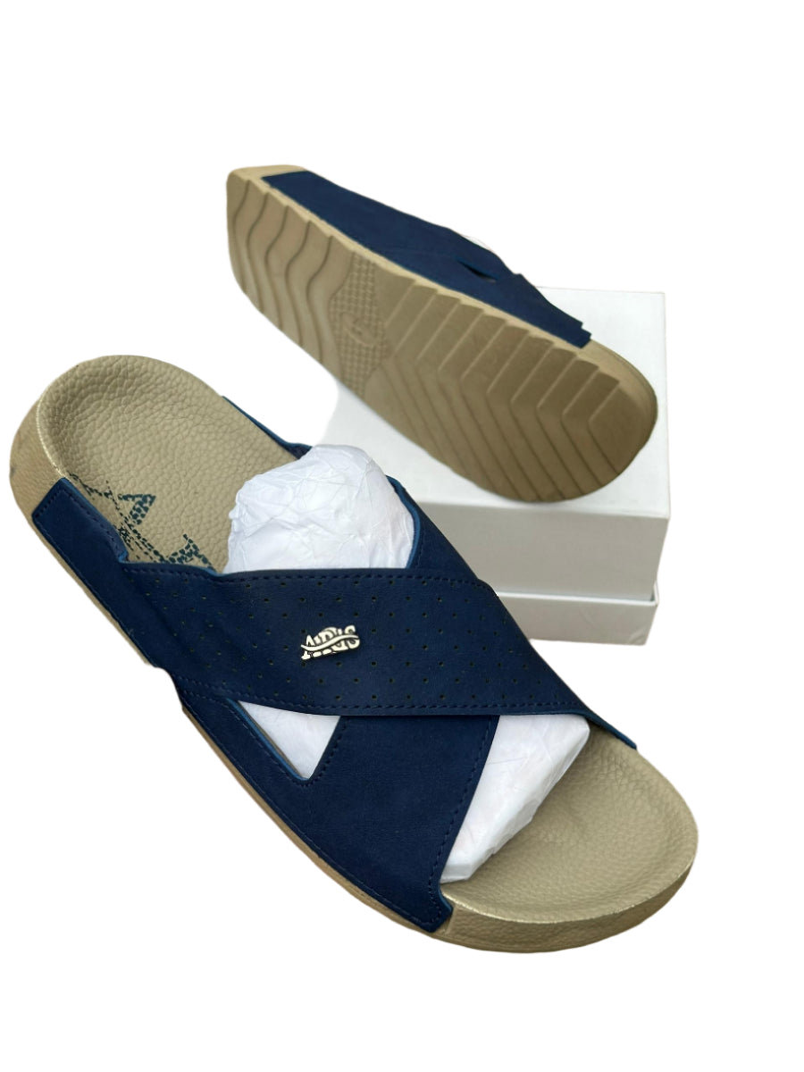 Quality Designer Open Shoes-Navy Blue